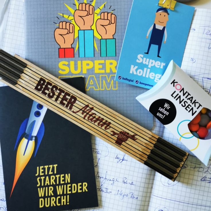 Gruß an Superhelden Mitarbeiter*innen ins Home Office