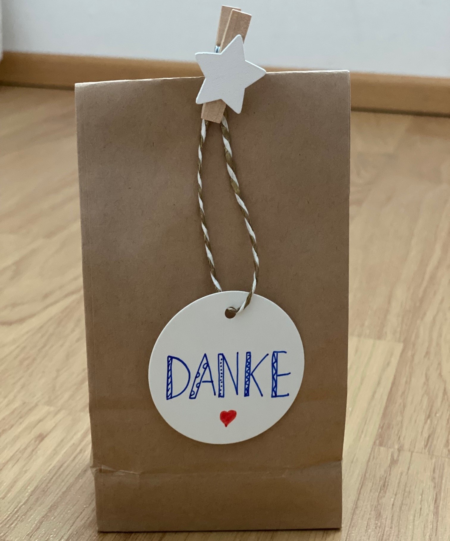 Sackerl mit Danke