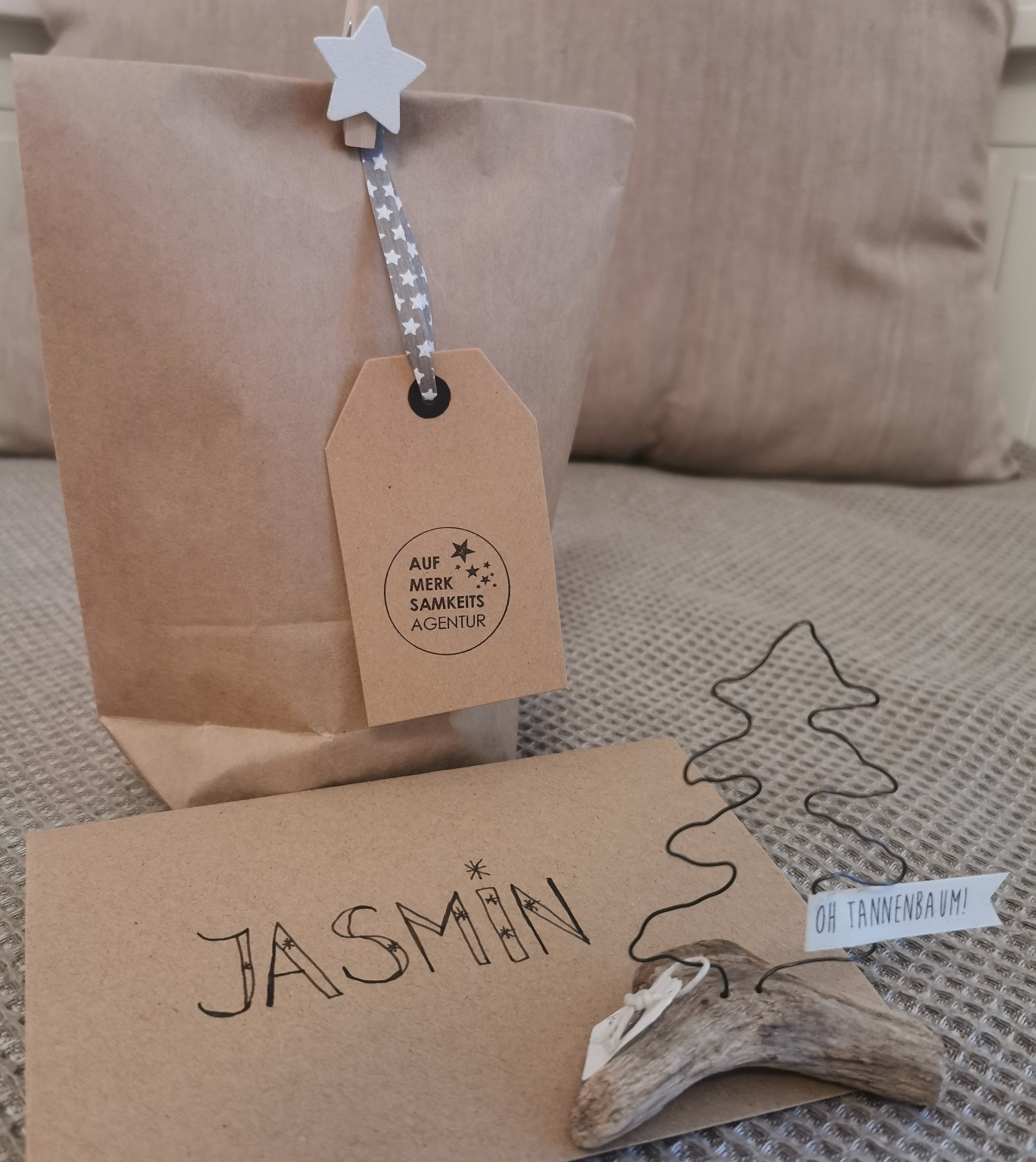 Personalisiertes Weihnachtsgeschenk + Karte