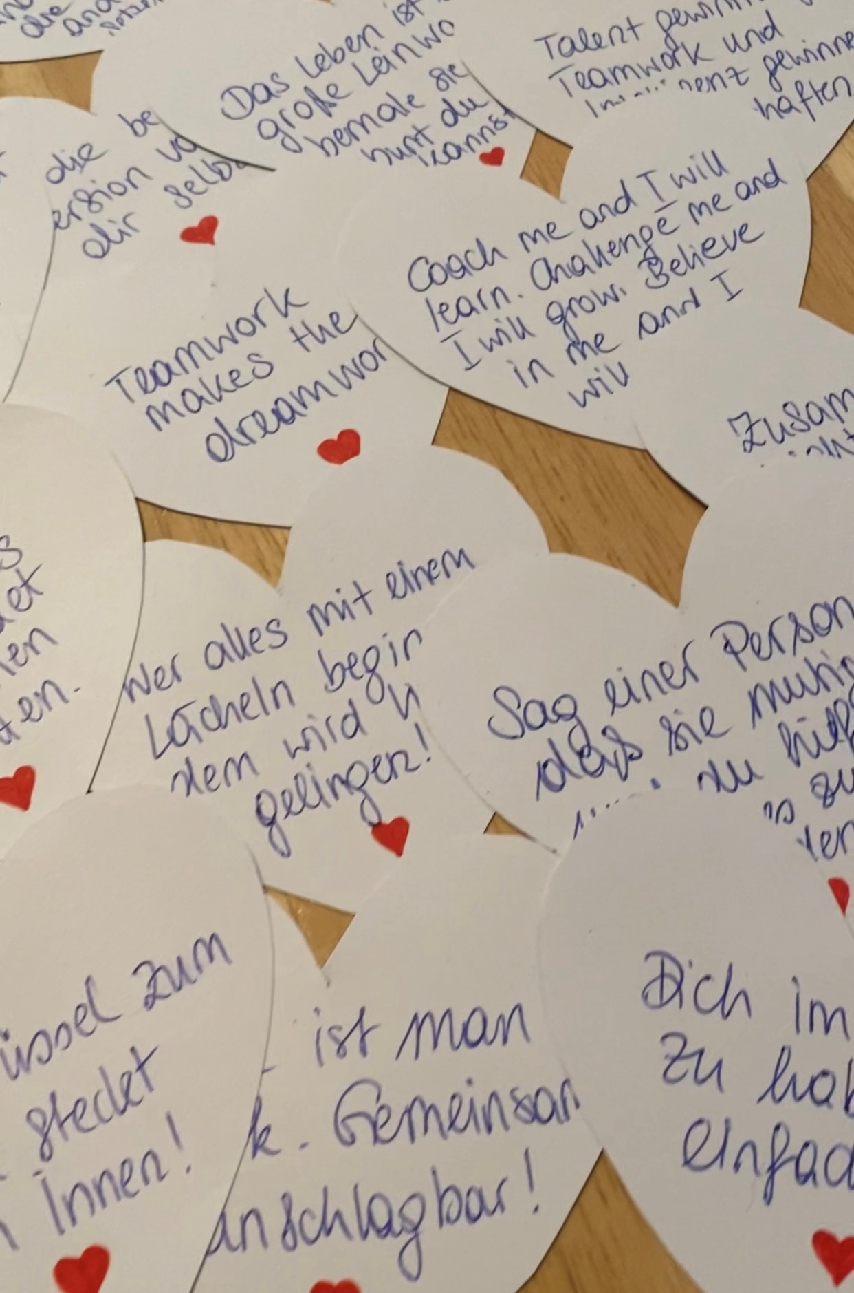 handgeschriebene Herzen